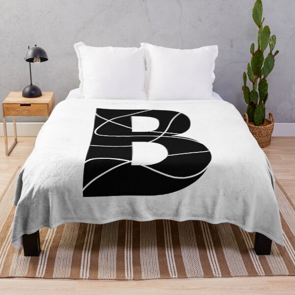 Item preview, B alphabet black color stylish Monogram - letter B / initial B designed and sold by stayartsy07.