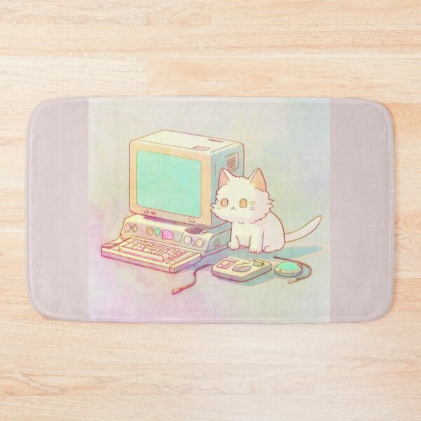 Item preview, Cyberpunk Kitten - Rainbow Tie Dye Pop Art - Watercolor designed and sold by MAIMIAM.