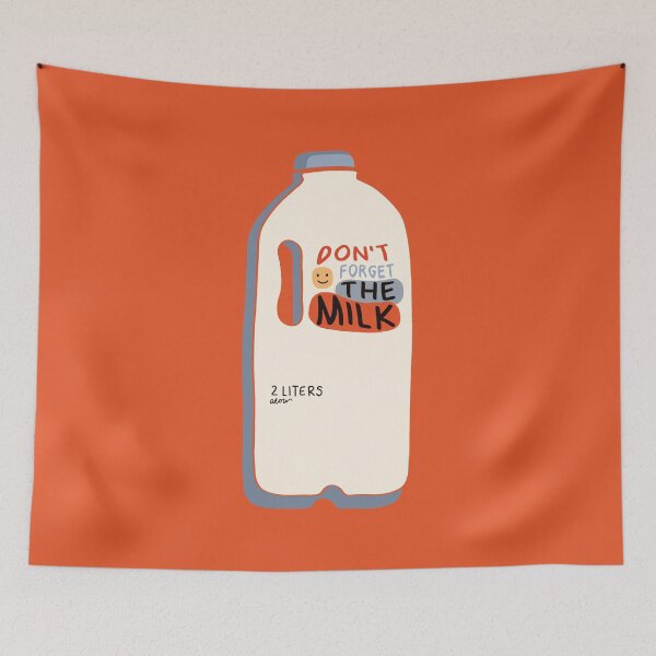 Item preview, Don't Forget the Milk - Retro Milk Bottle  designed and sold by aaalou.