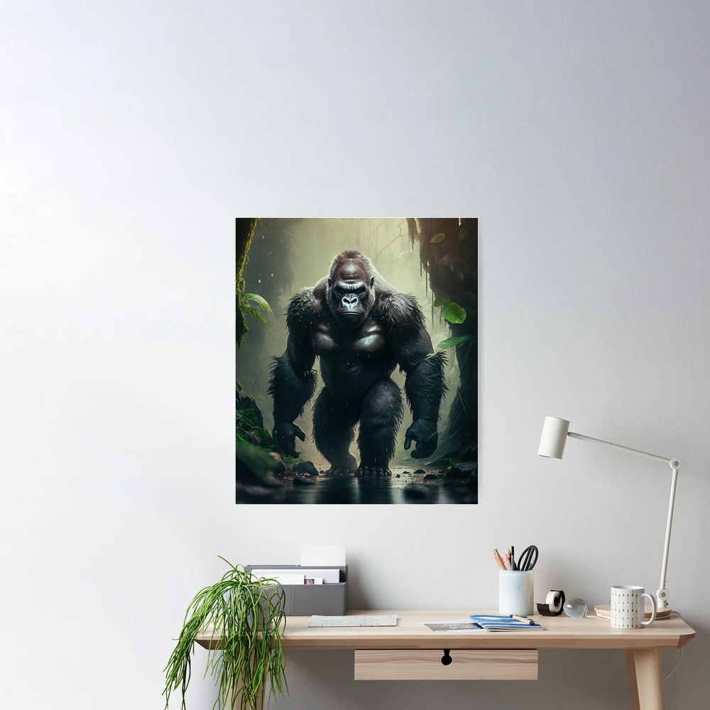 Silverback Gorilla Guardian of the Rainforest Rug by Holbrook Art