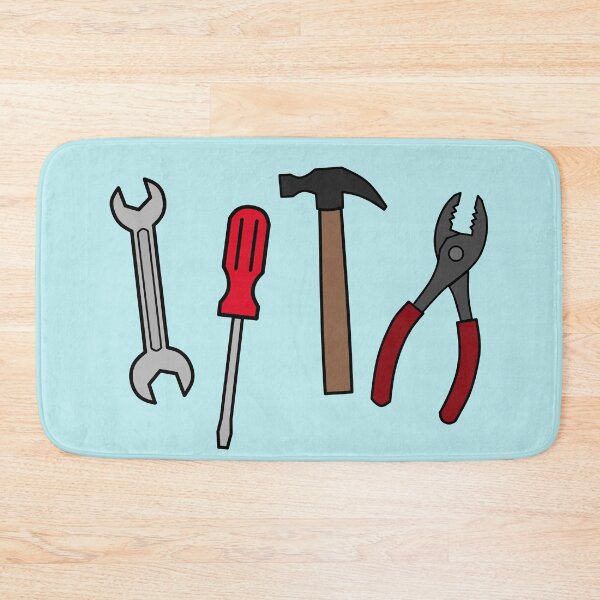 Item preview, Carpentry tools cartoon illustration designed and sold by Misscartoon.