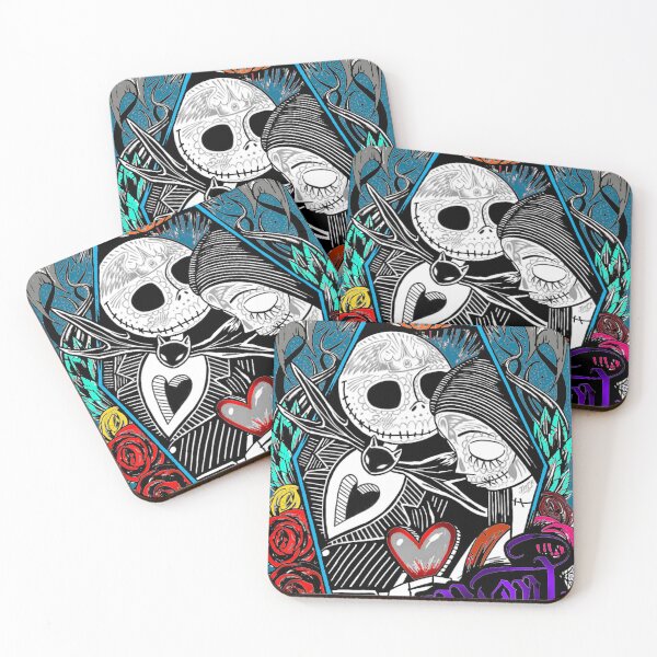 Item preview, Simply Meant To Be Jack and Sally, the nightmare before Christmas, jack skellington, halloween, pumpkin king designed and sold by JDVNart.