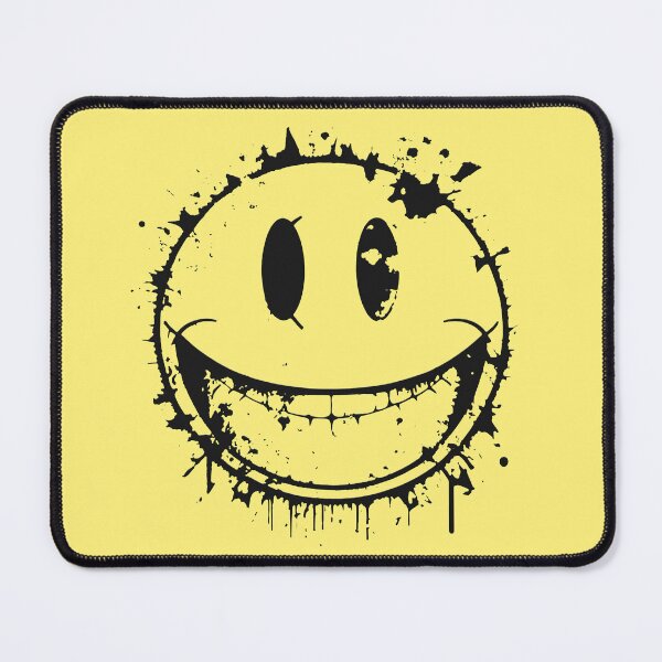 Item preview, Black lined smile face with paint splashes designed and sold by Jarmo Piironen.