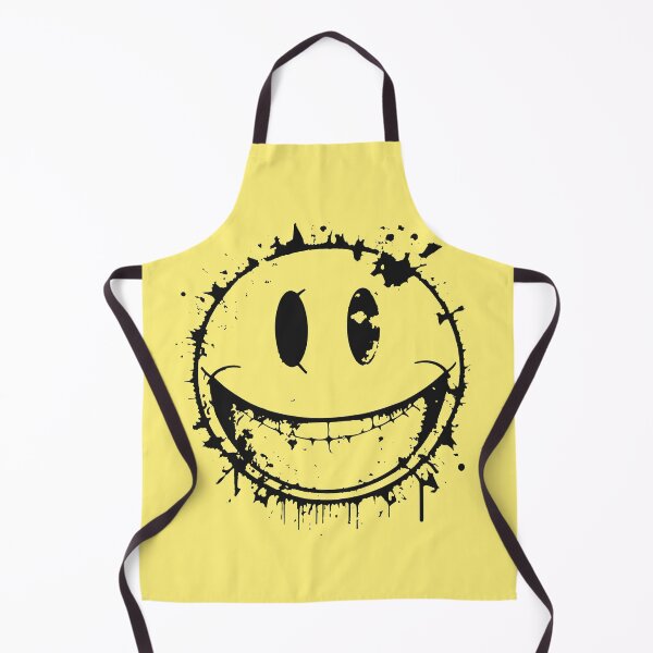 Item preview, Black lined smile face with paint splashes designed and sold by Jarmo Piironen.