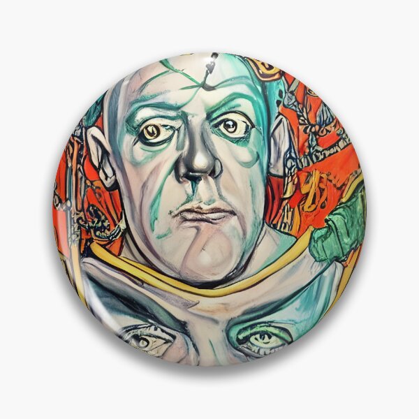 Item preview, Aleister Crowley The Great Beast of Thelema painted in a Surrealist and Impressionist style designed and sold by Ataraxia  Apparel.