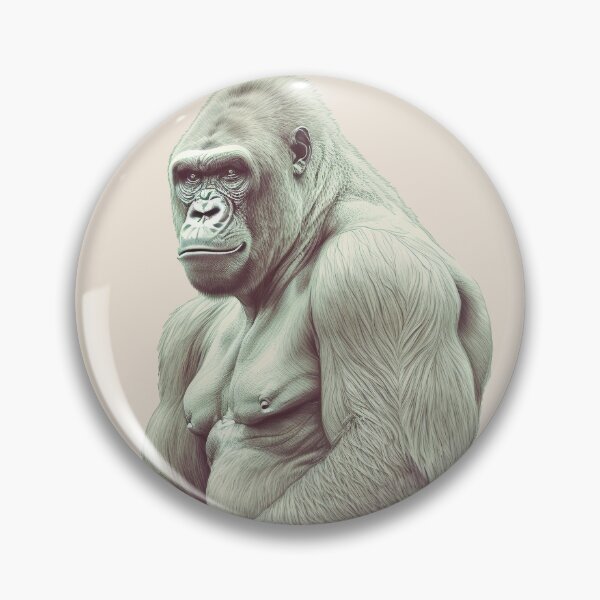 Artikelvorschau, Albino-Gorilla-Zeichnung von Gorilla entworfen und verkauft von Brockinator.