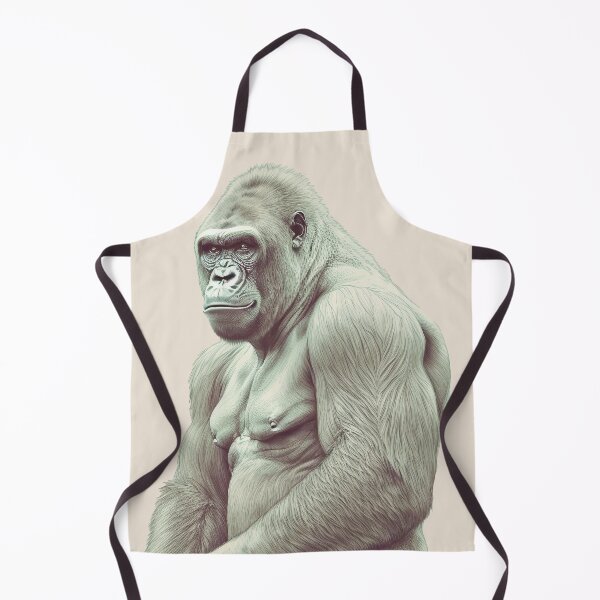 Artikelvorschau, Albino-Gorilla-Zeichnung von Gorilla entworfen und verkauft von Brockinator.
