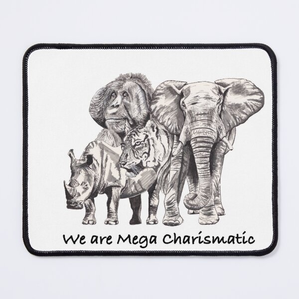 Item preview, Charismatic threatened mega fauna in ink designed and sold by WonderWildSG.