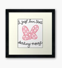 Love That Darling Mouse Framed Print