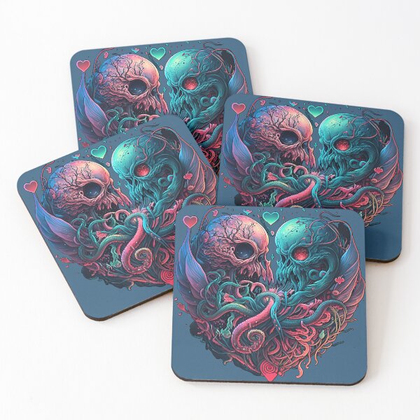 Item preview, Doomed kiss Cthulhu heart designed and sold by Arcult-Stickers.