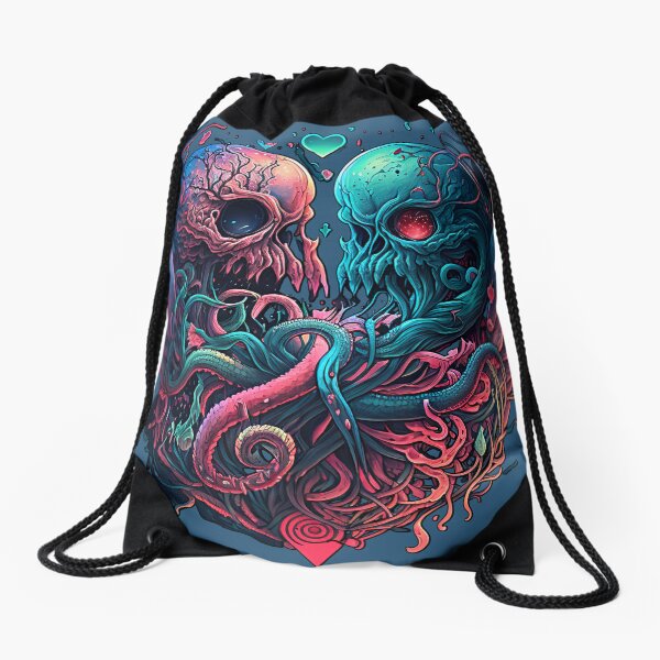 Item preview, Doomed kiss Cthulhu heart designed and sold by Arcult-Stickers.