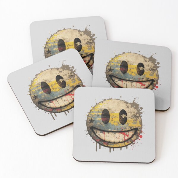 Item preview, Grunge Smiling Face Emoji designed and sold by Jarmo Piironen.