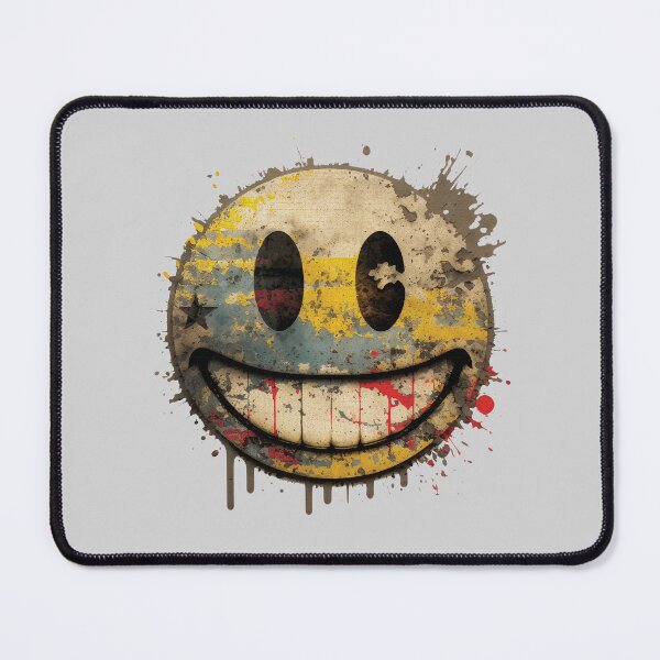 Item preview, Grunge Smiling Face Emoji designed and sold by Jarmo Piironen.