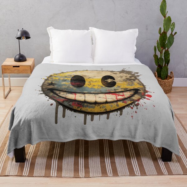 Item preview, Grunge Smiling Face Emoji designed and sold by Jarmo Piironen.