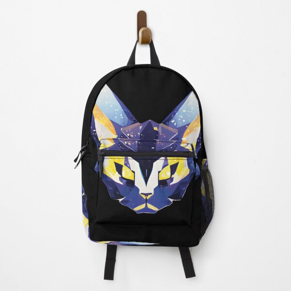 Item preview, Cosmic cat glittery blue orange yellow designed and sold by Goatonfire.