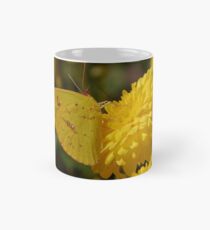 Gelber Schmetterling auf gelben Mamas Tasse
