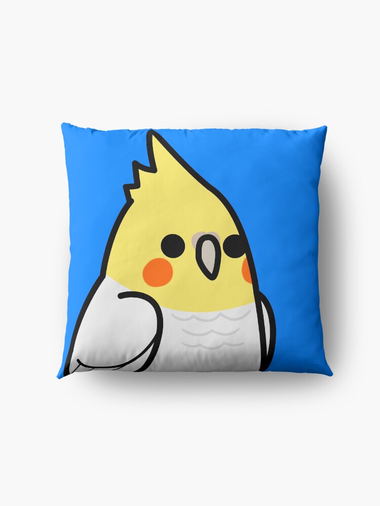 Alternate view of Too Many Birds! - Lutino Cockatiel Floor Pillow