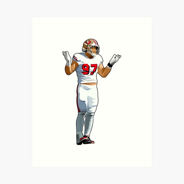 Nick Bosa Jersey Sticker for Sale by aenewby