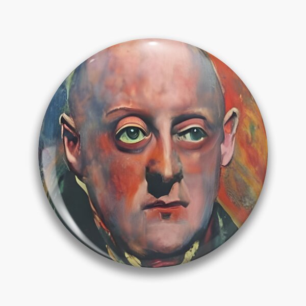 Item preview, Painting of Aleister Crowley The Great Beast of Thelema painted in a Surrealist and Impressionist style designed and sold by Ataraxia  Apparel.