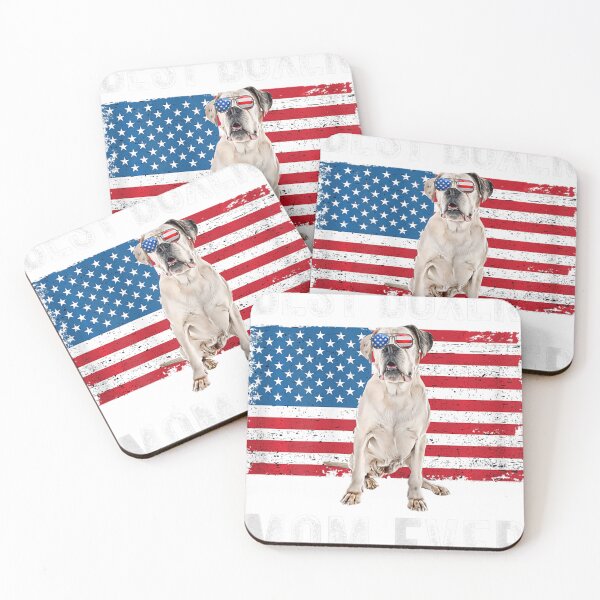 Item preview, Womens White Boxer Dog - Boxer Mom American Flag Dog Lover Owner  designed and sold by meqiumranin.