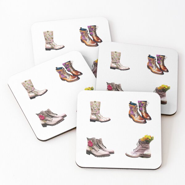 Item preview, Unique floral boots in bloom, cute blooming florals set, nature lover gift designed and sold by Flowerartlovers.