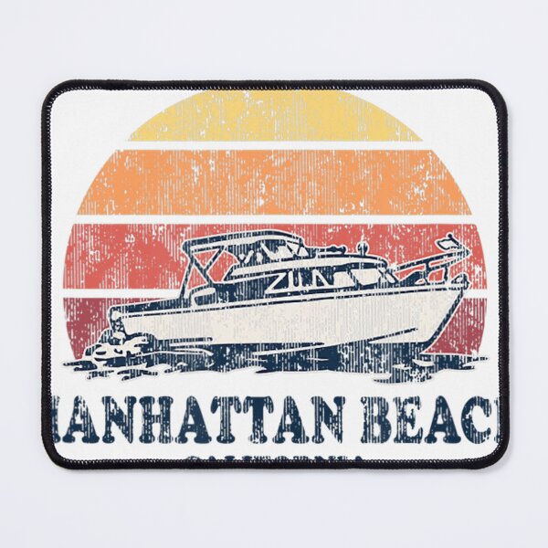 Item preview, Manhattan Beach CA Vintage Boating 70s Retro Boat Design designed and sold by satenadisoa.