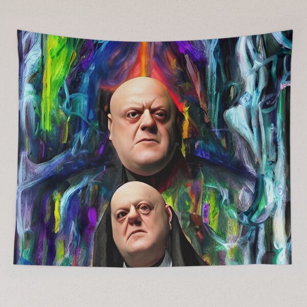 Item preview, Cyberpunk Aleister Crowley The Great Beast of Thelema painted in a Surrealist and Impressionist style designed and sold by Ataraxia  Apparel.