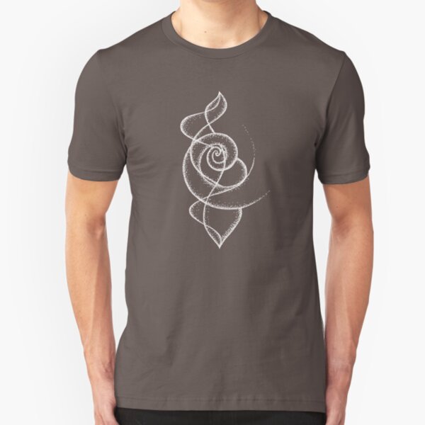 Spirit Whirl - White Slim Fit T-Shirt