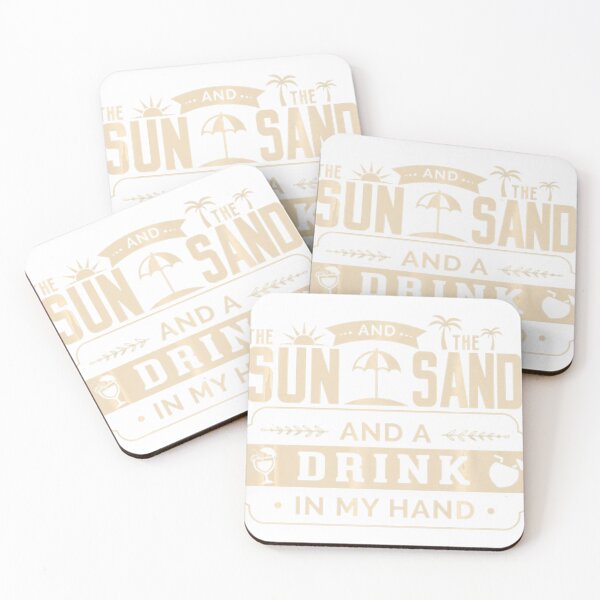 Item preview, SLIM FIT Sun Sand Drink in my hand Beach shore beer alcohol designed and sold by fickelellrunp.