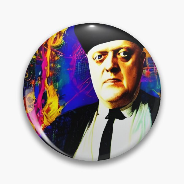 Item preview, Cyberpunk Aleister Crowley The Great Beast of Thelema painted in a Surrealist and Impressionist style designed and sold by Ataraxia  Apparel.