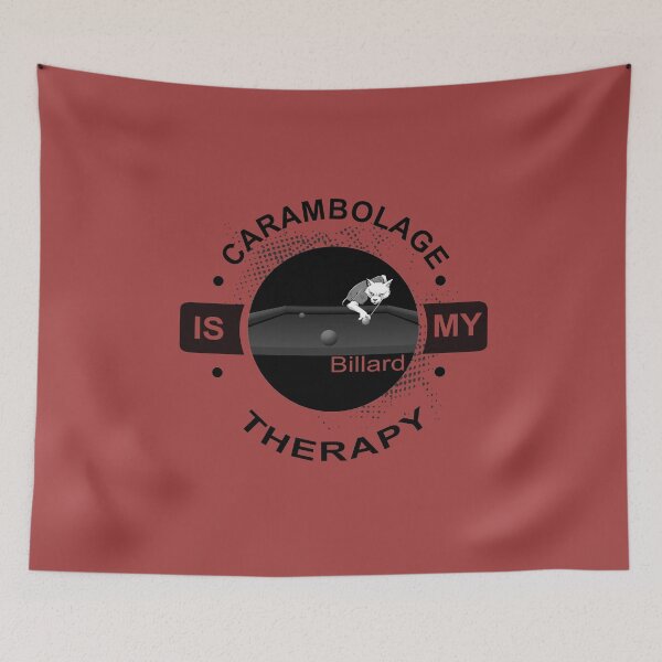 Item preview, Carom billiards is my therapy, billiards fox designed and sold by ChrUzDesigner.