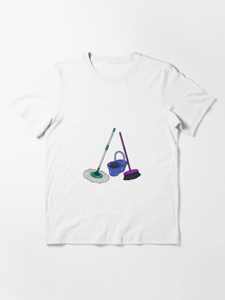 Broom & mop cartoon illustration | Sticker