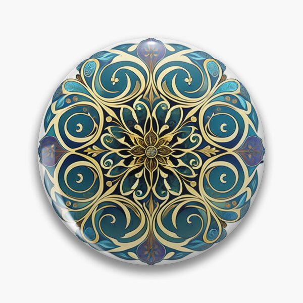 Item preview, Vintage Art Nouveau Alphonse Mucha Inspired Circular Flower Pattern designed and sold by entwithanaxe.