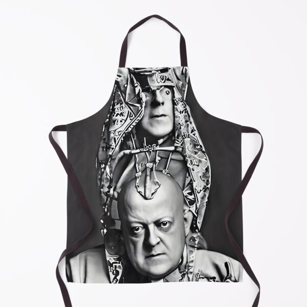 Item preview, Black and White Cyberpunk Aleister Crowley The Great Beast of Thelema painted in a Surrealist and Impressionist style designed and sold by Ataraxia  Apparel.