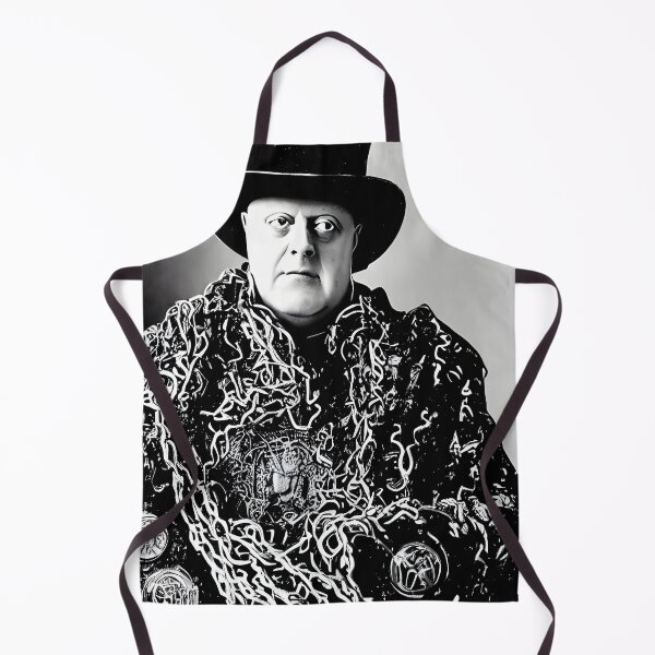 Item preview, Black and White Cyberpunk Aleister Crowley The Great Beast of Thelema painted in a Surrealist and Impressionist style designed and sold by Ataraxia  Apparel.