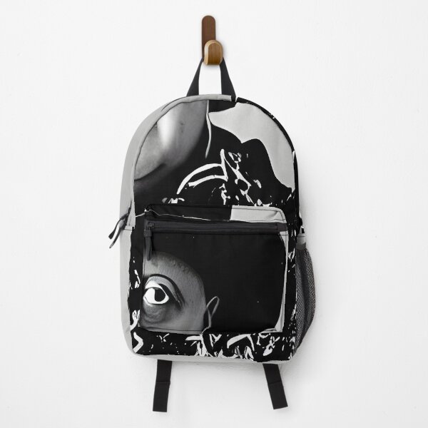 Item preview, Black and White Cyberpunk Aleister Crowley The Great Beast of Thelema painted in a Surrealist and Impressionist style designed and sold by Ataraxia  Apparel.