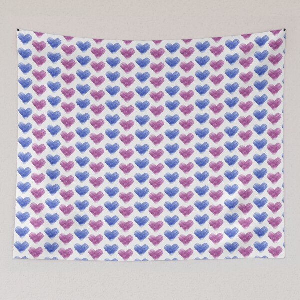 Item preview, Hearts, Hearts, Hearts - Seamless watercolor heart pattern designed and sold by wondertree.