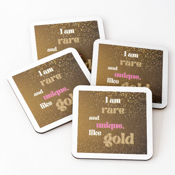Item preview, Positive affirmation: I am rare and unique, like gold. designed and sold by PhotoDesignNZ.