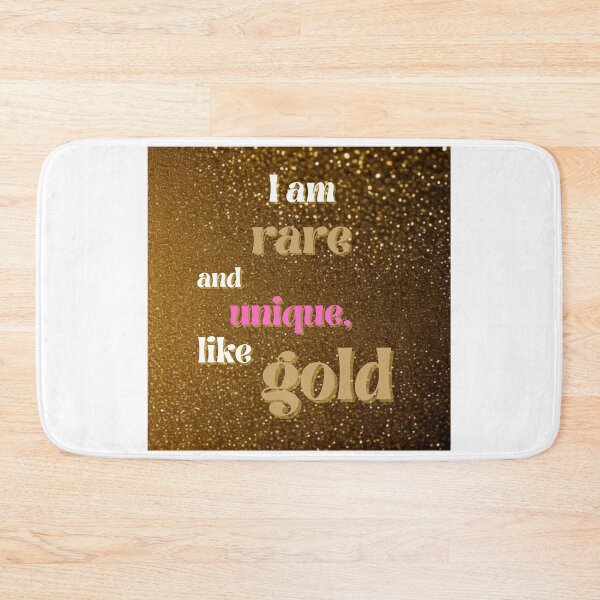 Item preview, Positive affirmation: I am rare and unique, like gold. designed and sold by PhotoDesignNZ.