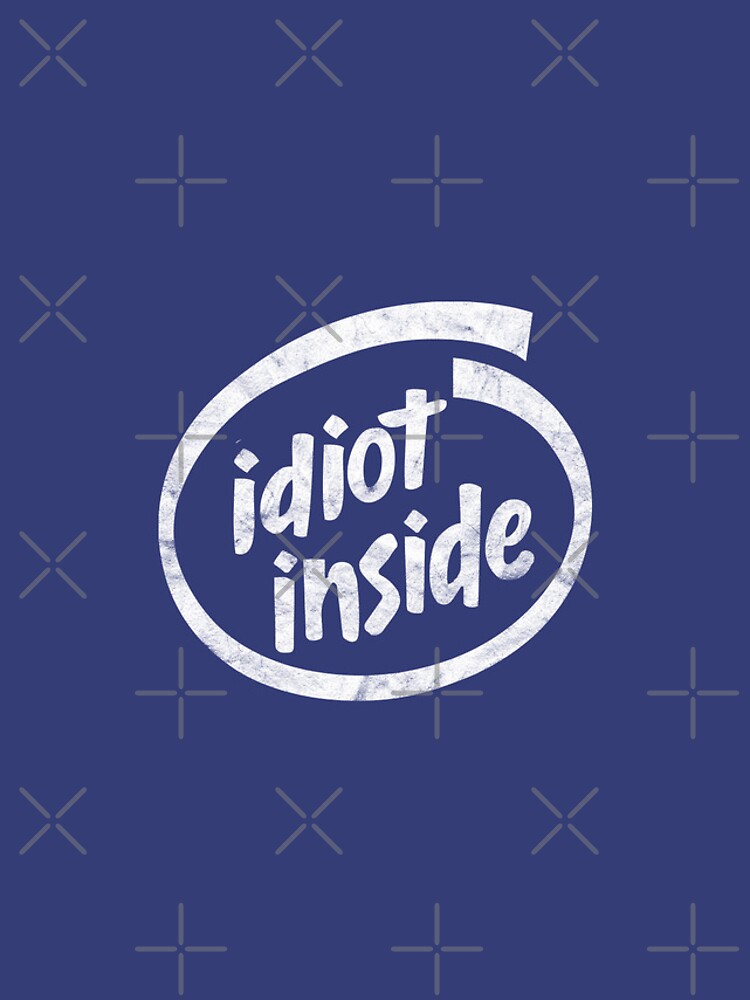 Thumbnail 4 of 4, iPhone Case, Idiot Inside - Distressed Design designed and sold by risible.