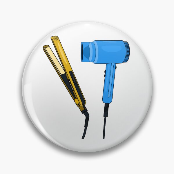 Item preview, Hair dryer & hair straightener illustration designed and sold by Misscartoon.