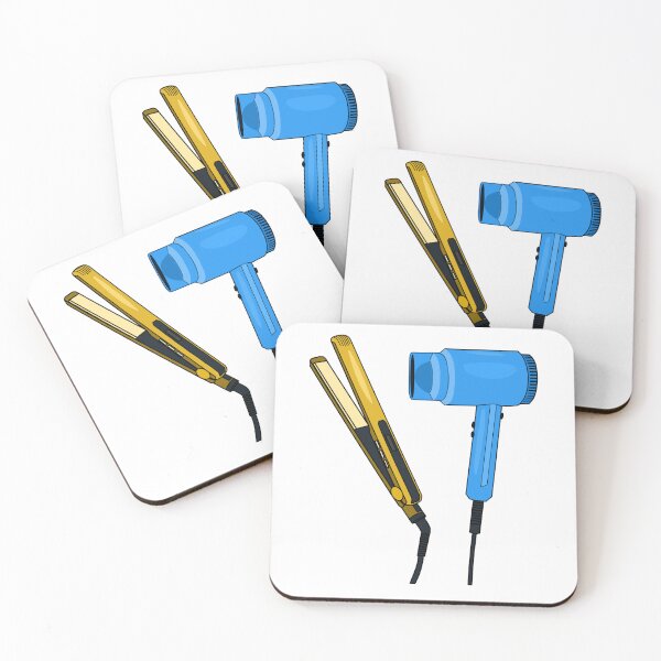 Item preview, Hair dryer & hair straightener illustration designed and sold by Misscartoon.