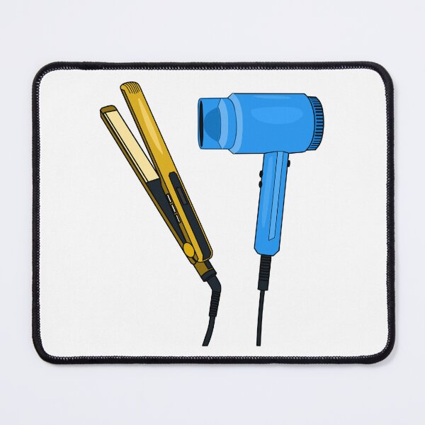 Item preview, Hair dryer & hair straightener illustration designed and sold by Misscartoon.