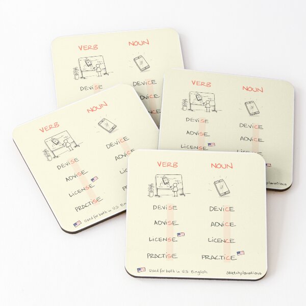 Item preview, Advise/advice, Devise/device designed and sold by Sketchplanations.