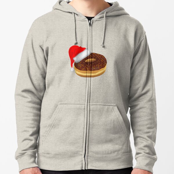 Santa Doughnut Zipped Hoodie
