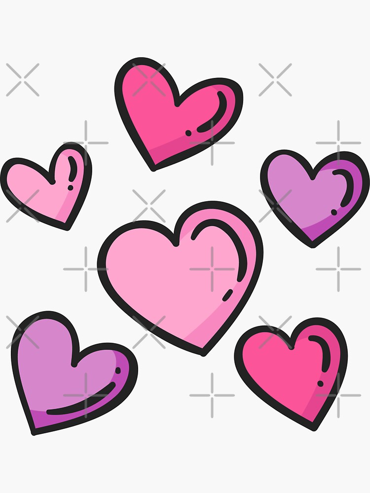 Mini Rainbow Heart Sticker Set, Love Mini Sticker Pack, Colorful Sticker  Bundle, Cute Heart Stickers for Water Bottle, Laptop, Cell Phone 