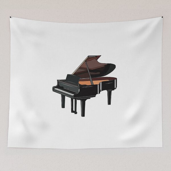 Item preview, Piano cartoon illustration designed and sold by Misscartoon.