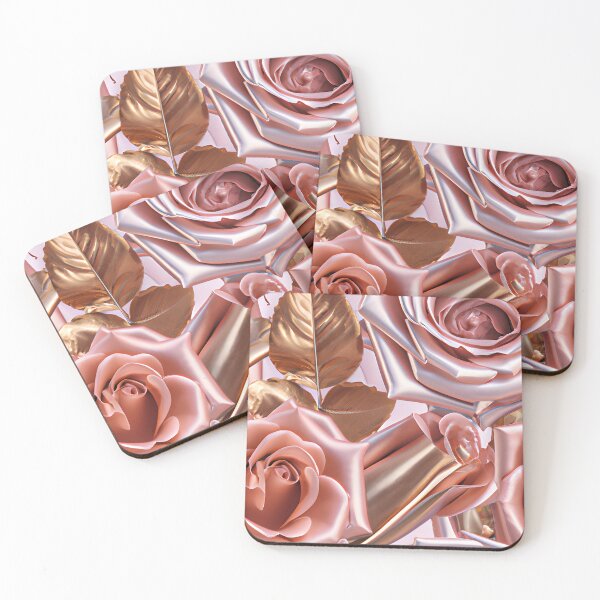 Item preview, Metallic pink gold roses designed and sold by Itzjustlife.