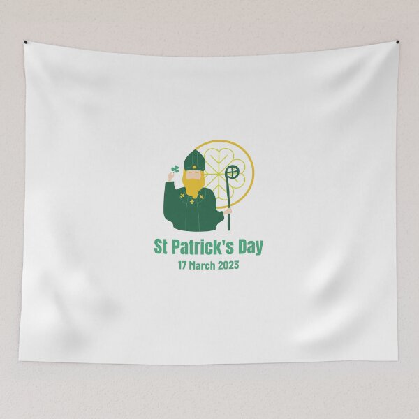 Item preview, St Patricks Day 17 March 2023 St Patrick Green Shamrock Staff Christian designed and sold by sharefaith.