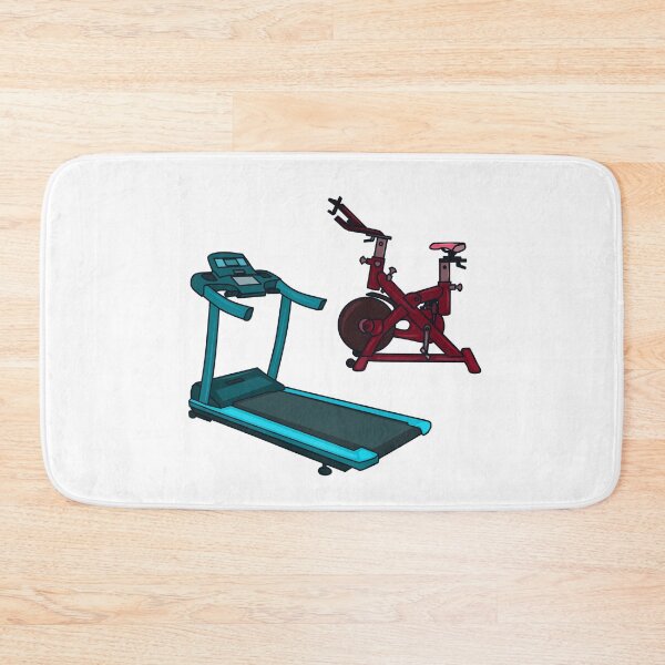 Item preview, Treadmill & spinning bike cartoon illustration designed and sold by Misscartoon.